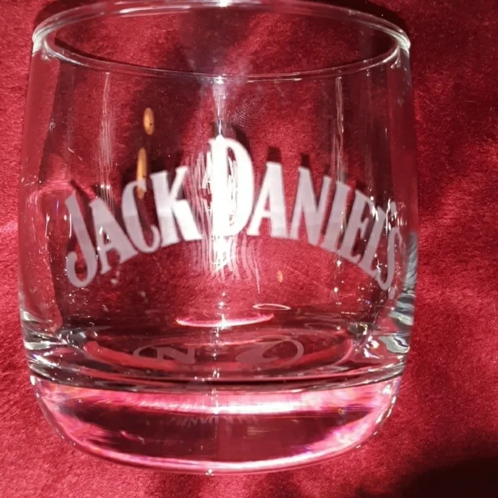 2 Jack Daniel's Old‎ No. 7 Etched Cocktail Glasses
